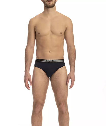 Lot de 3 caleçons en coton bleu pour homme de la marque Cavalli Class