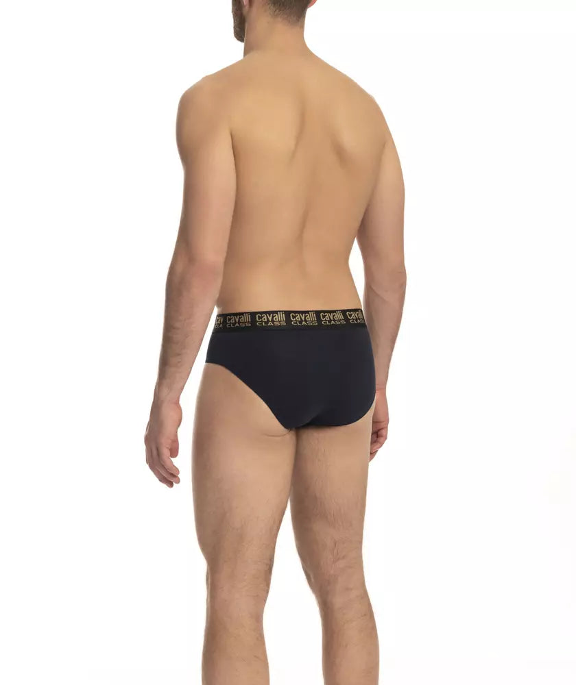 Cavalli Class Blue Cotton Men's Brief