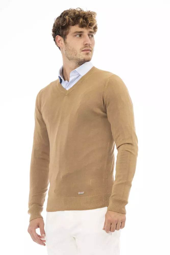 Pull en modal beige pour homme, tendance Baldinini