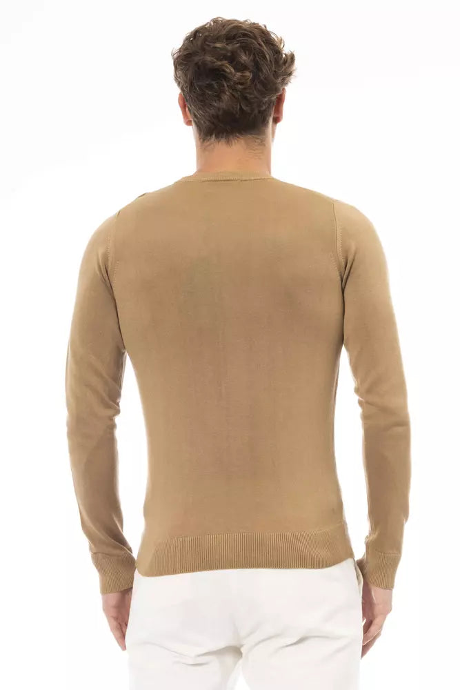 Pull en modal beige pour homme, tendance Baldinini