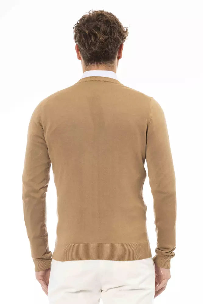 Pull en modal beige pour homme, tendance Baldinini