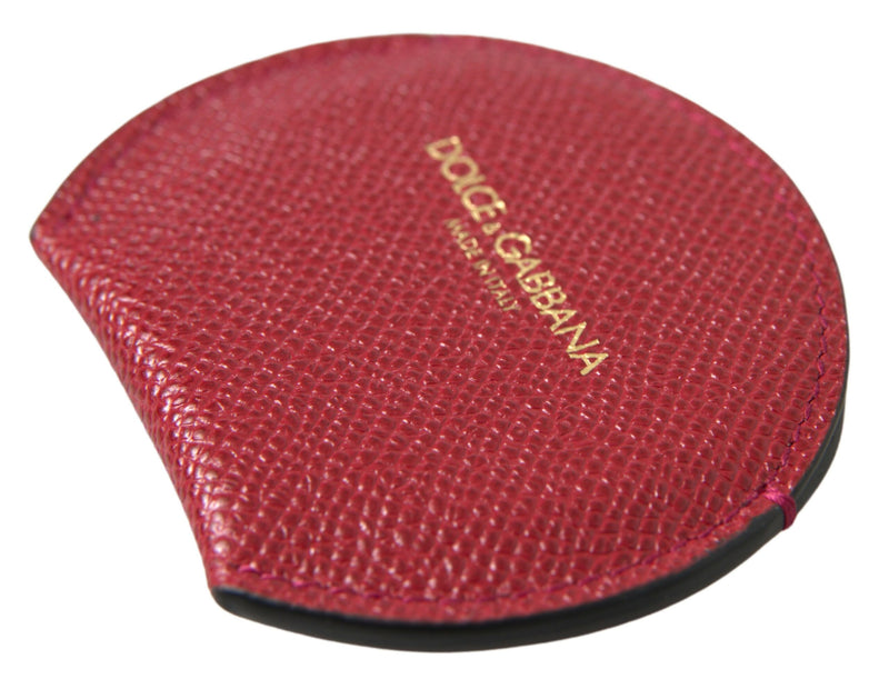 Dolce & Gabbana Red Calfskin Leather Hand Mirror Holder