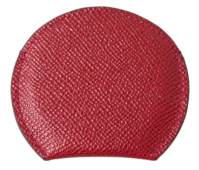 Dolce & Gabbana Red Calfskin Leather Hand Mirror Holder