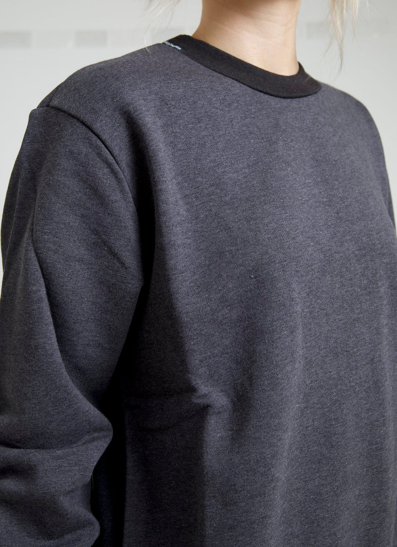 Pull en coton gris foncé Dolce & Gabbana à col rond