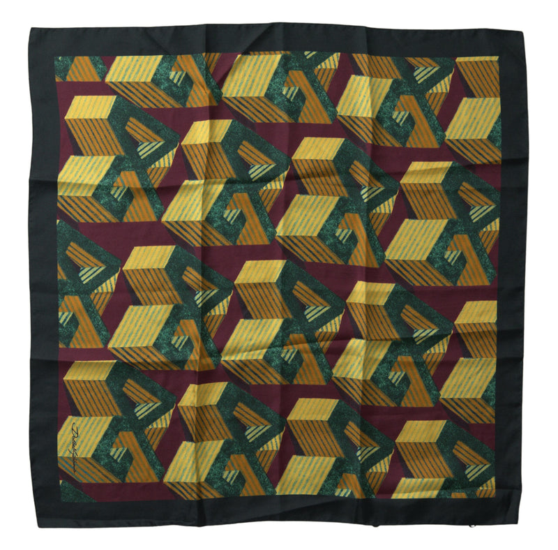 Foulard carré imprimé multicolore Dolce &amp; Gabbana