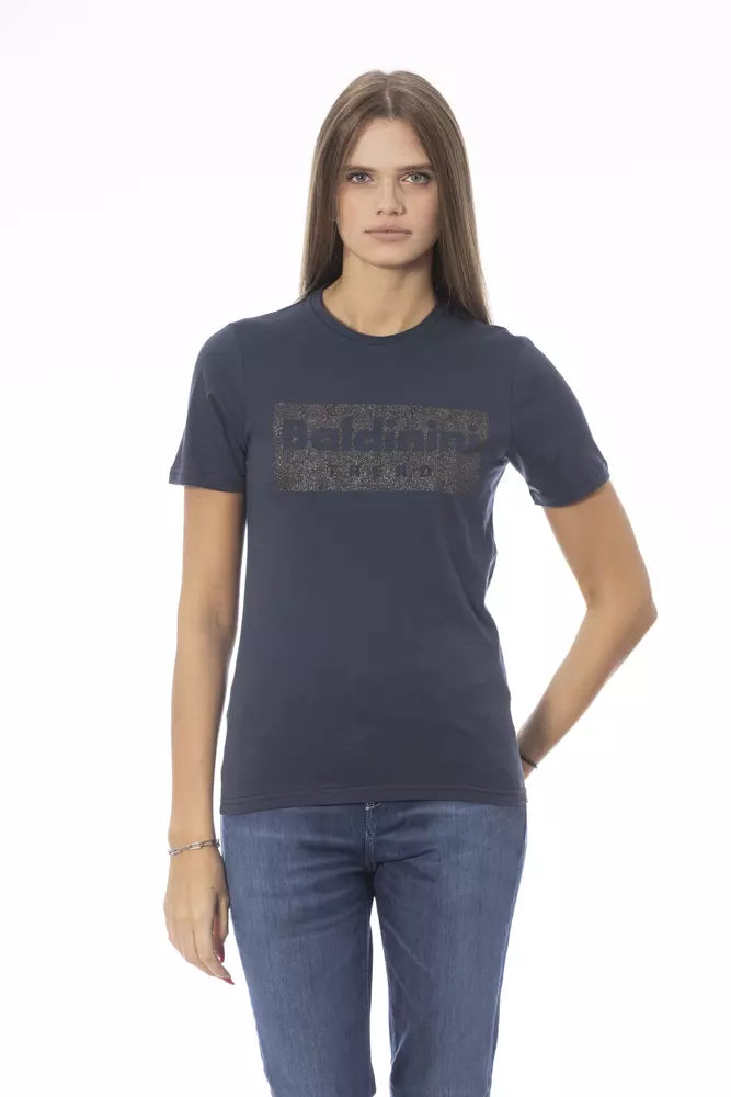 Baldinini Trend T-Shirt Femme en Coton Bleu - Chic et Confortable
