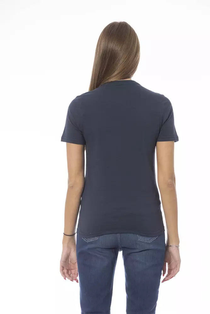 Baldinini Trend T-Shirt Femme en Coton Bleu - Chic et Confortable