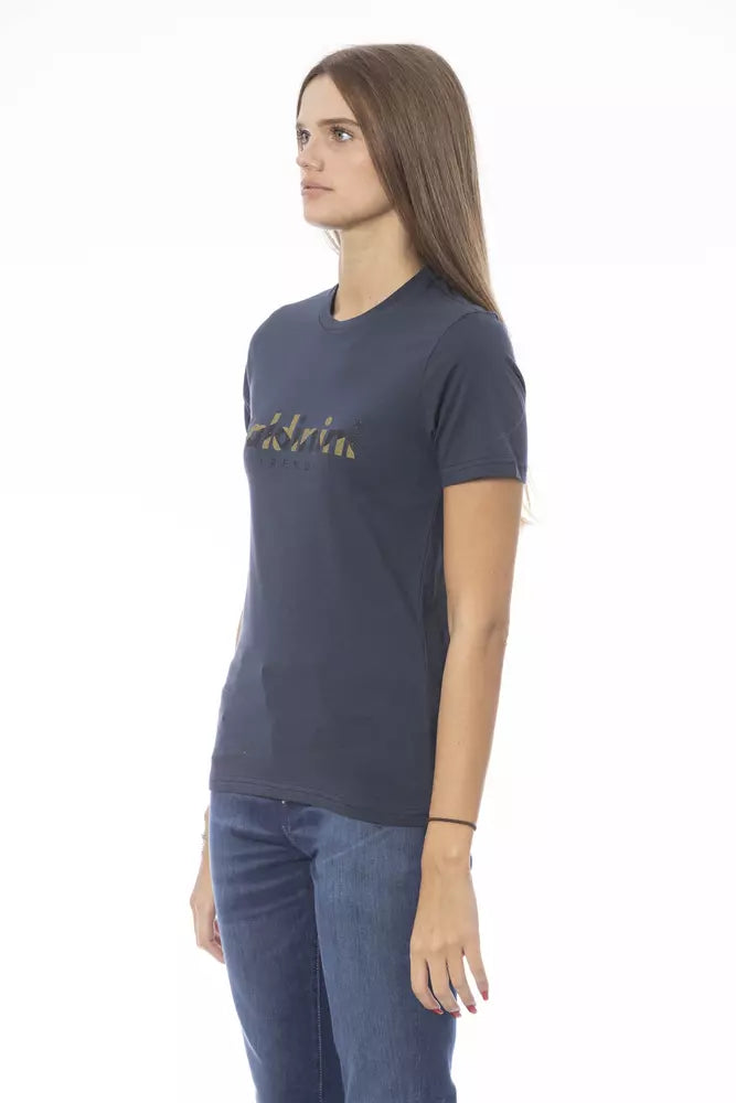 Baldinini Trend T-Shirt Femme en Coton Bleu - Élégance Chic