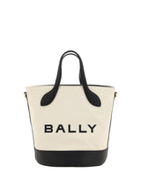 Bally Elegant Monogram Bucket Bag - Noir & Blanc