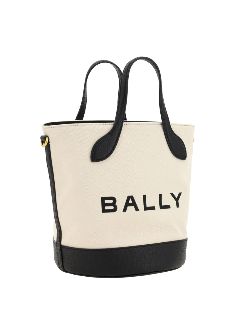 Bally Elegant Monogram Bucket Bag - Noir & Blanc