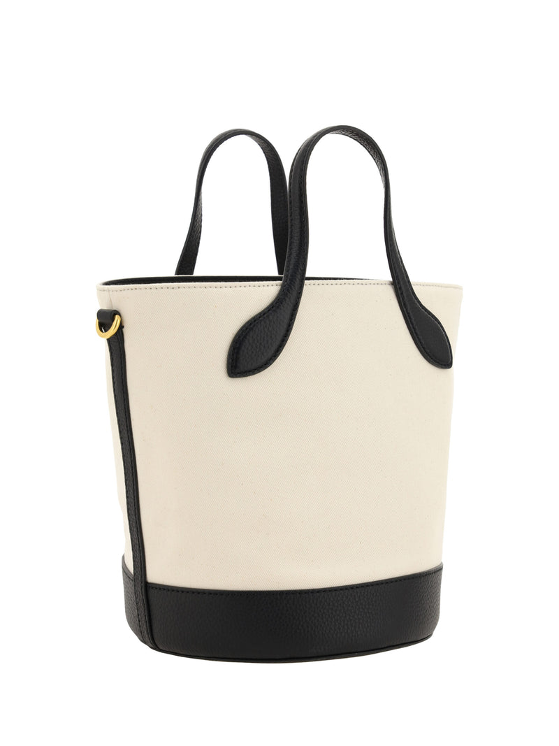 Bally Elegant Monogram Bucket Bag - Noir & Blanc