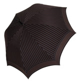 Parapluie pliable Sartoria Dolce &amp; Gabbana avec poignée en cuir rayé marron