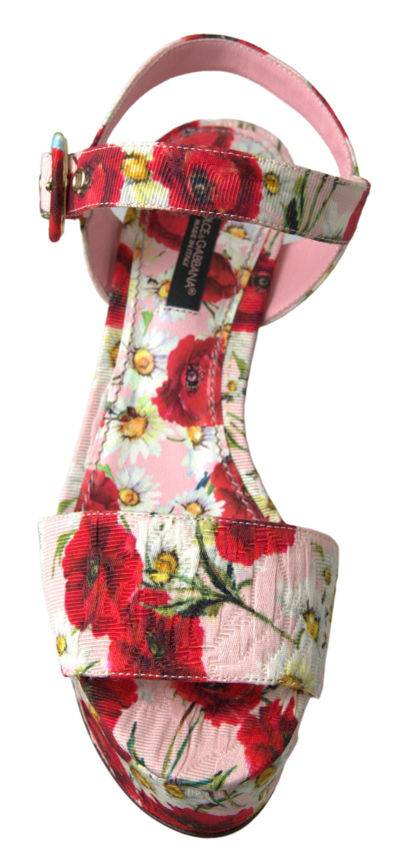 Dolce & Gabbana Sandales à Talons Wedges Multicolores à Imprimé Floral