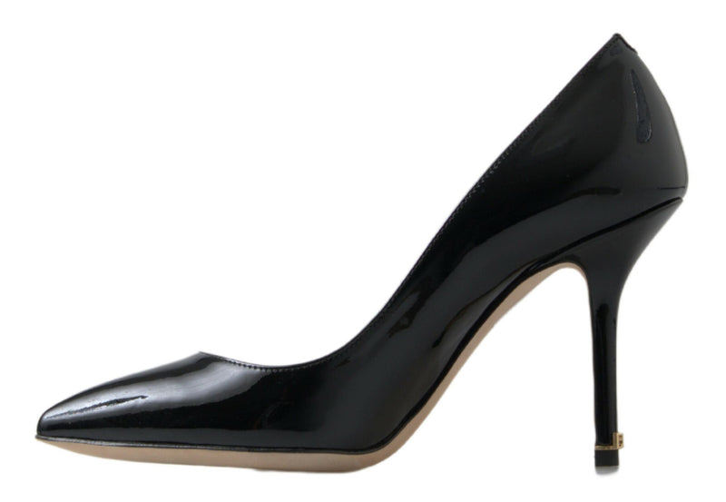 Dolce & Gabbana Black Patent Leather High Heels Pumps