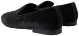 Dolce & Gabbana Black Velvet Loafers - Élégance et confort pour hommes