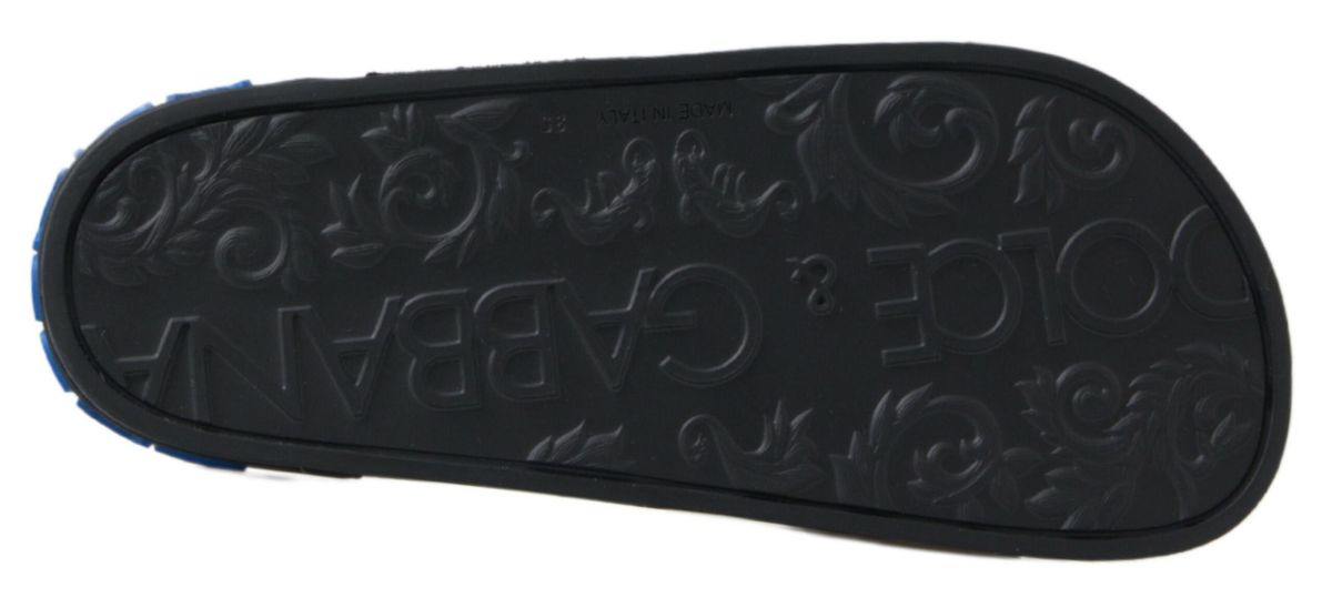 Dolce & Gabbana Black Slides Sandals - Saint Barth Collection