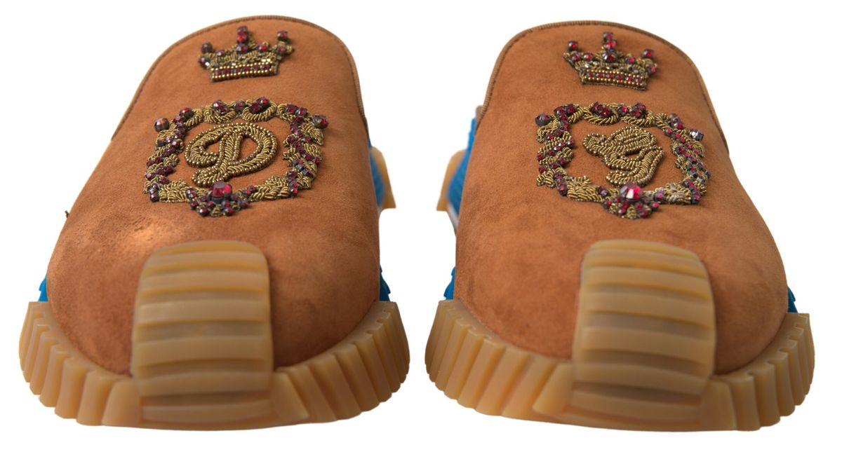 Dolce & Gabbana Bruine Suède Sandalen met Kroonlogo NS1