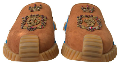 Dolce & Gabbana Bruine Suède Sandalen met Kroonlogo NS1