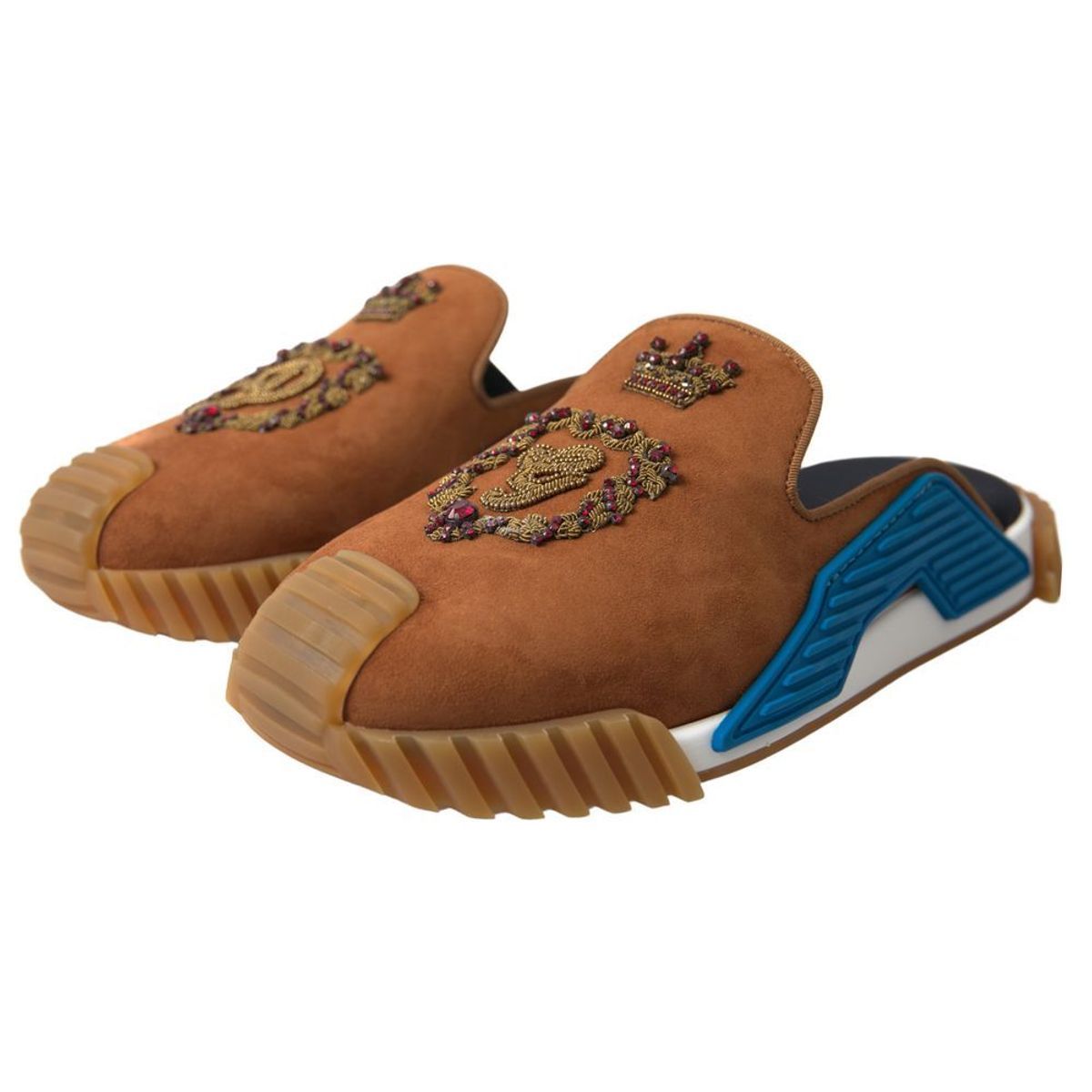 Dolce & Gabbana Bruine Suède Sandalen met Kroonlogo NS1