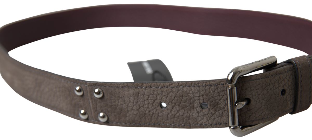 Ceinture Cintura en cuir marron Dolce &amp; Gabbana pour homme avec boucle en métal