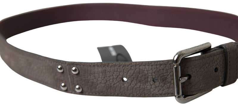 Ceinture Cintura en cuir marron Dolce &amp; Gabbana pour homme avec boucle en métal