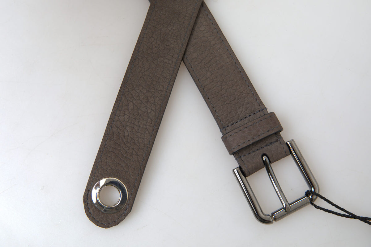 Ceinture Cintura en cuir marron Dolce &amp; Gabbana pour homme avec boucle en métal
