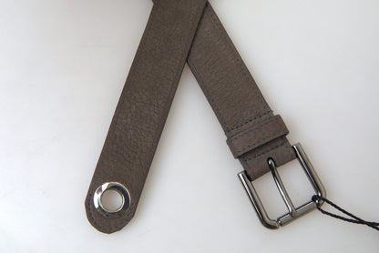 Dolce & Gabbana Bruine Leren Heren Cintura Riem met Metalen Gesp