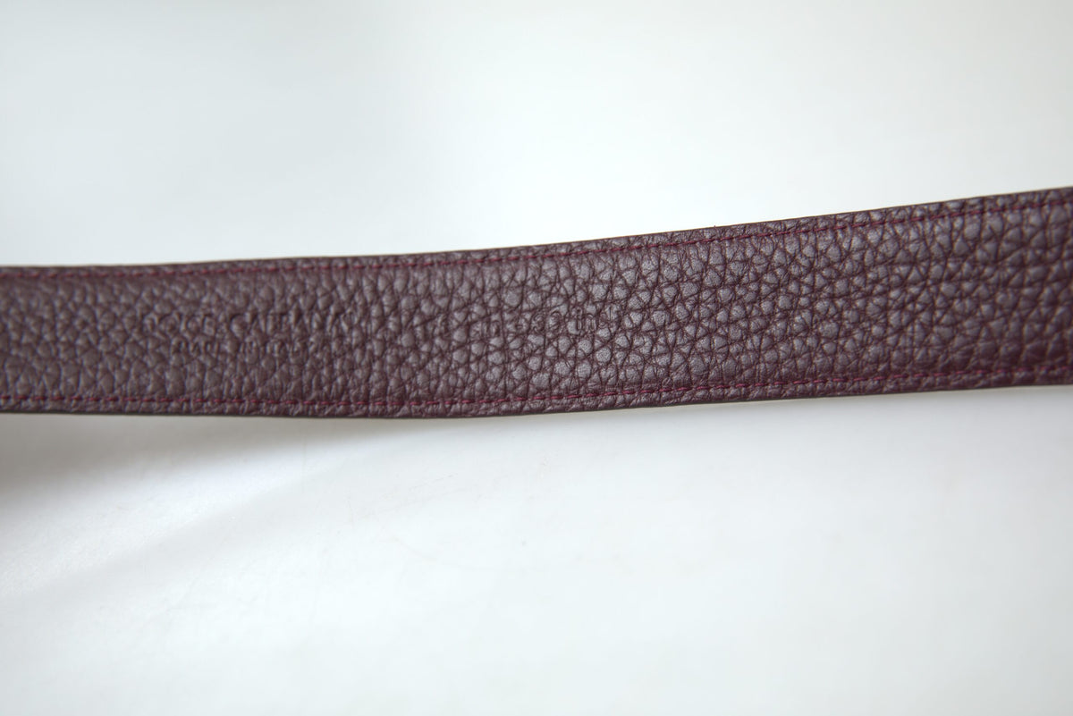 Ceinture Cintura en cuir marron Dolce &amp; Gabbana pour homme avec boucle en métal