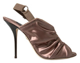 Dolce & Gabbana Light Brown Slingback Stiletto Heels