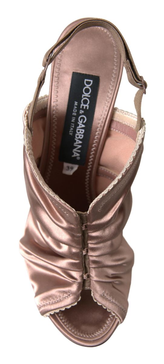 Dolce & Gabbana Light Brown Slingback Stiletto Heels