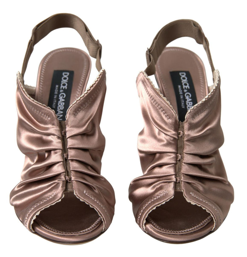 Dolce & Gabbana Light Brown Slingback Stiletto Heels
