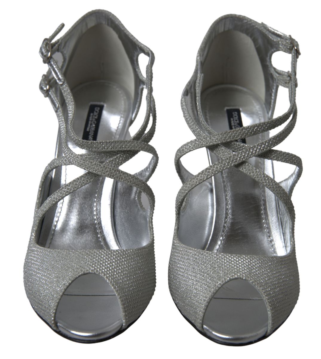 Dolce & Gabbana Silver Shimmers Sandals - Elegant High-Heeled Pumps