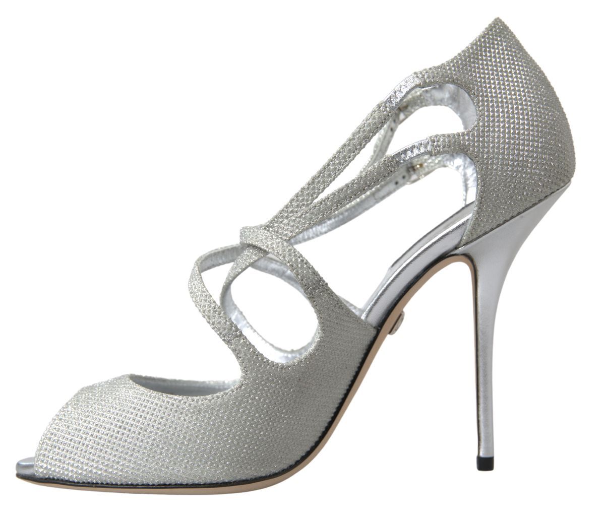 Dolce & Gabbana Silver Shimmers Sandals - Elegant High-Heeled Pumps