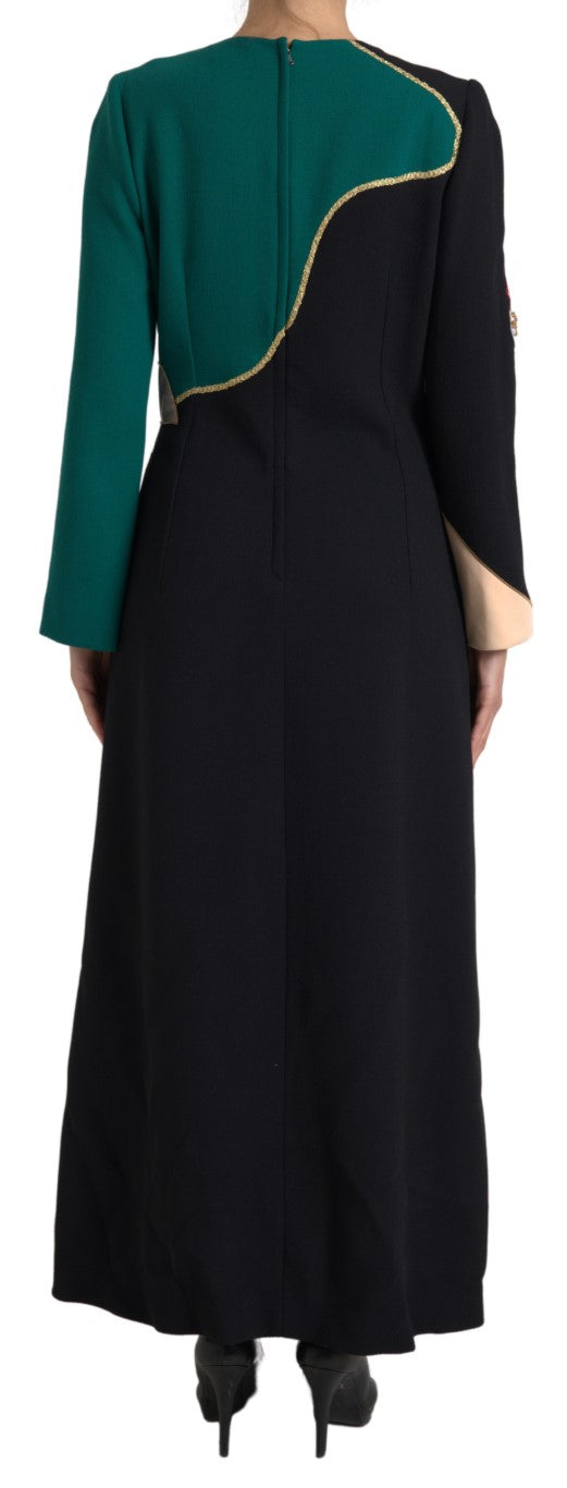 Robe Maxi A-line à Manches Longues Multicolore Dolce & Gabbana