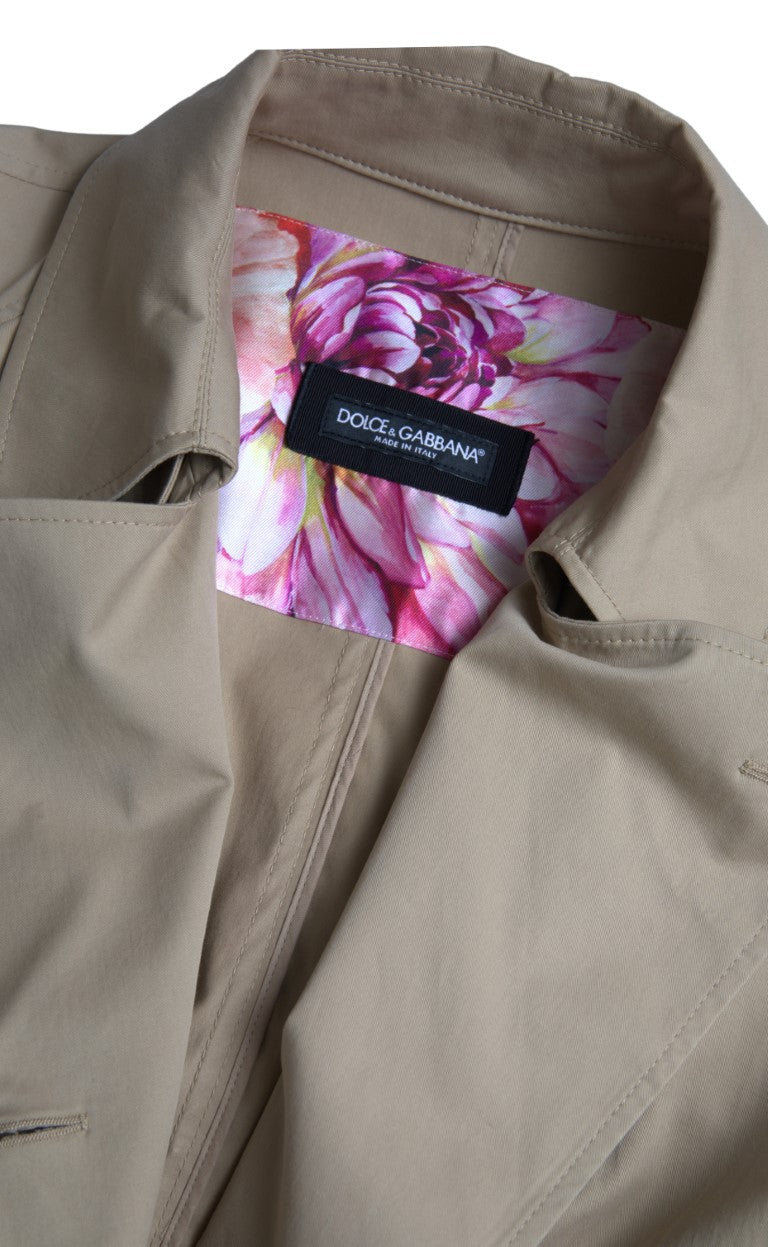 Dolce & Gabbana Veste Trench Double Boutonnée Khaki