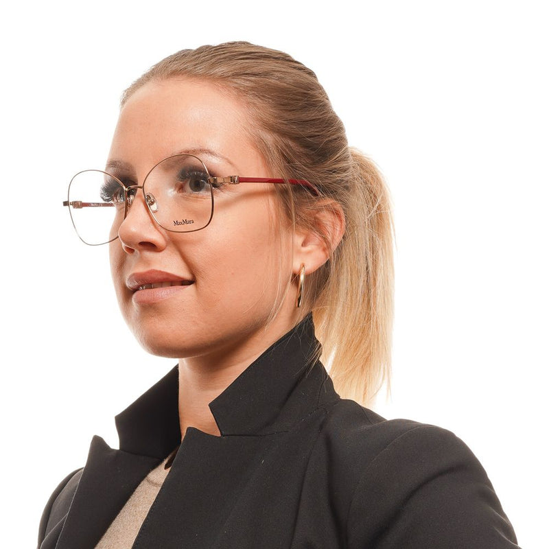 Max Mara Bronze Women Glasses Frame - Élégant Style Papillon