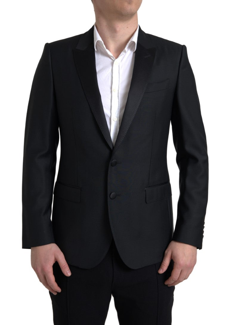 Dolce &amp; Gabbana Zwarte, enkelgeknopte MARTINI blazer van wol