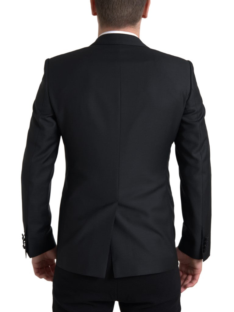 Dolce &amp; Gabbana Zwarte, enkelgeknopte MARTINI blazer van wol