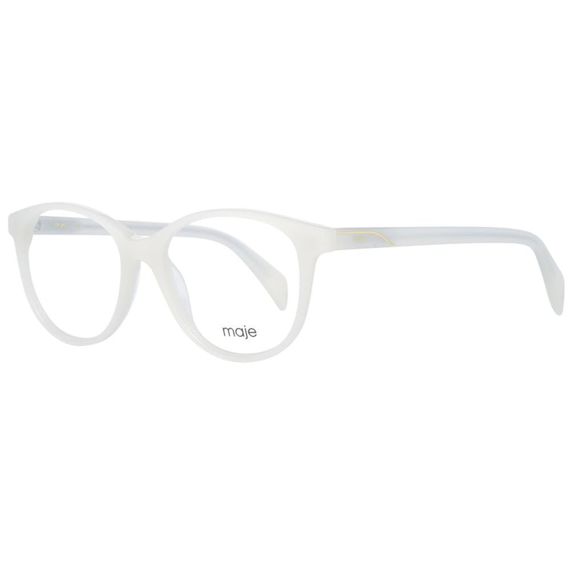 Maje Cream Plastic Glasses (Frames) - Elegant Round Style