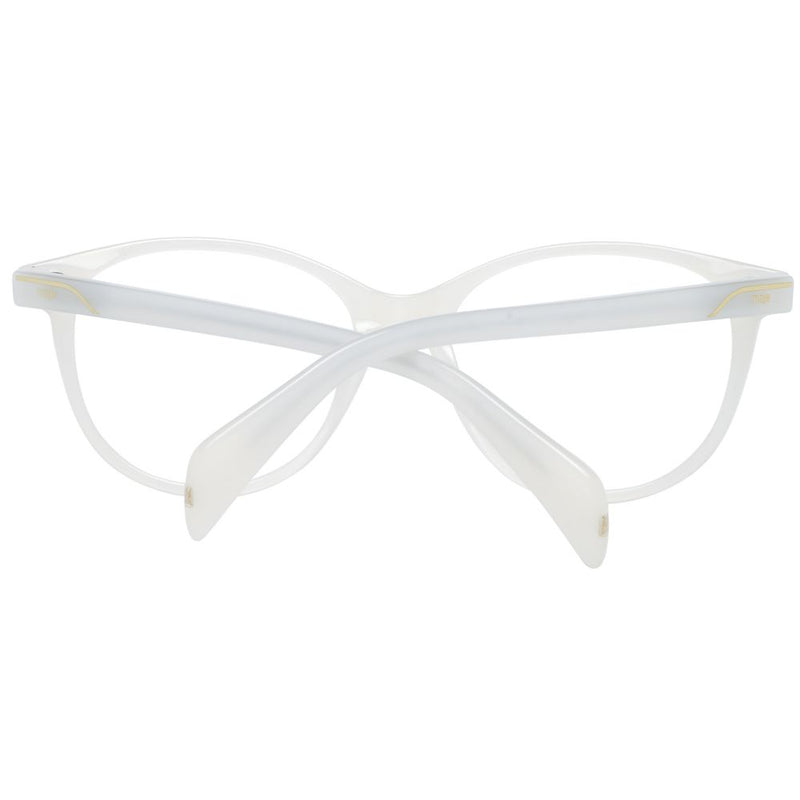 Maje Cream Plastic Glasses (Frames) - Elegant Round Style