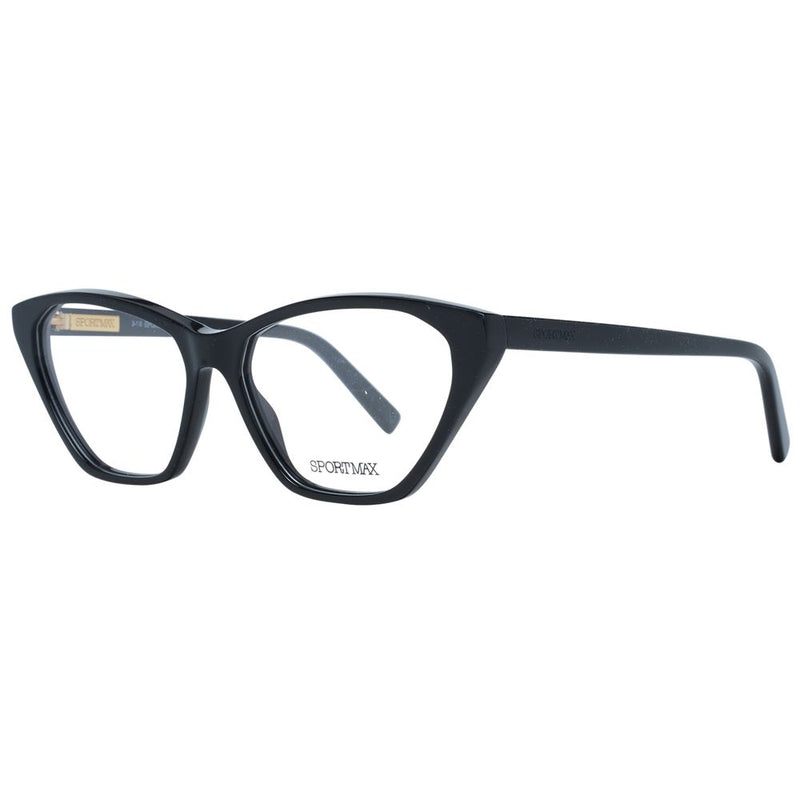 Sportmax Black Women Glasses Frame - Elegant Butterfly Design