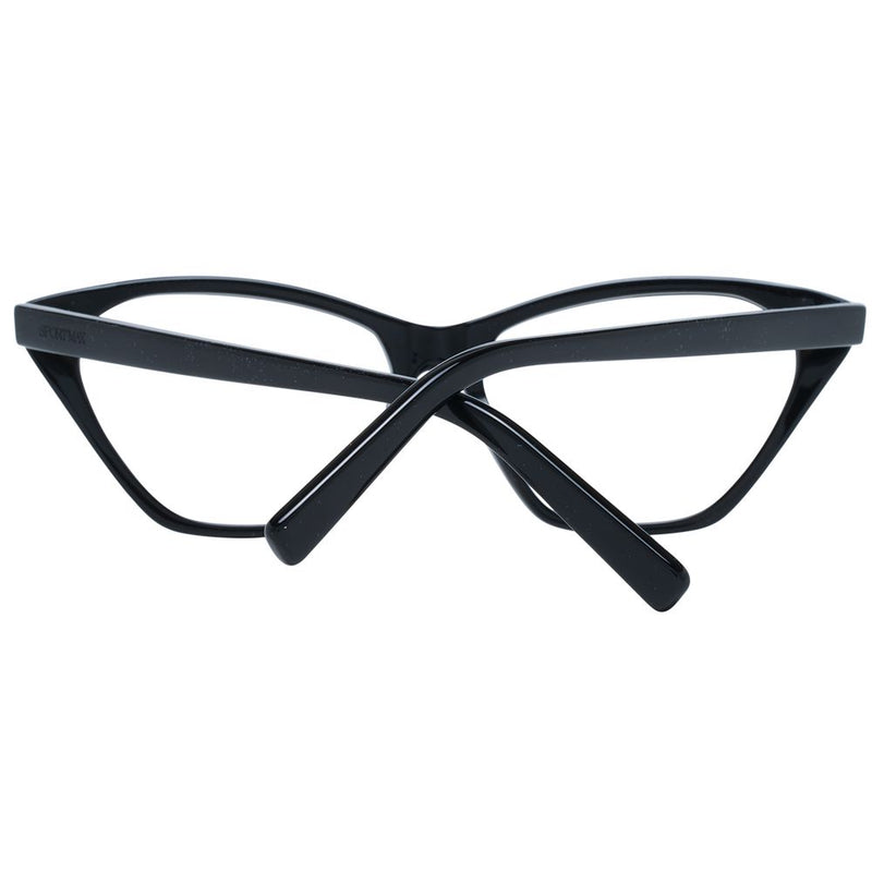 Sportmax Black Women Glasses Frame - Elegant Butterfly Design