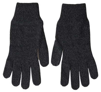 Dolce & Gabbana Grijze Virgin Wool Knit Hands Wanten Herenhandschoenen