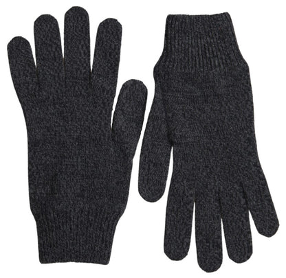 Dolce & Gabbana Grijze Virgin Wool Knit Hands Wanten Herenhandschoenen