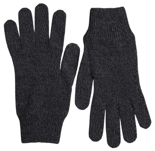 Dolce & Gabbana Grijze Virgin Wool Knit Hands Wanten Herenhandschoenen