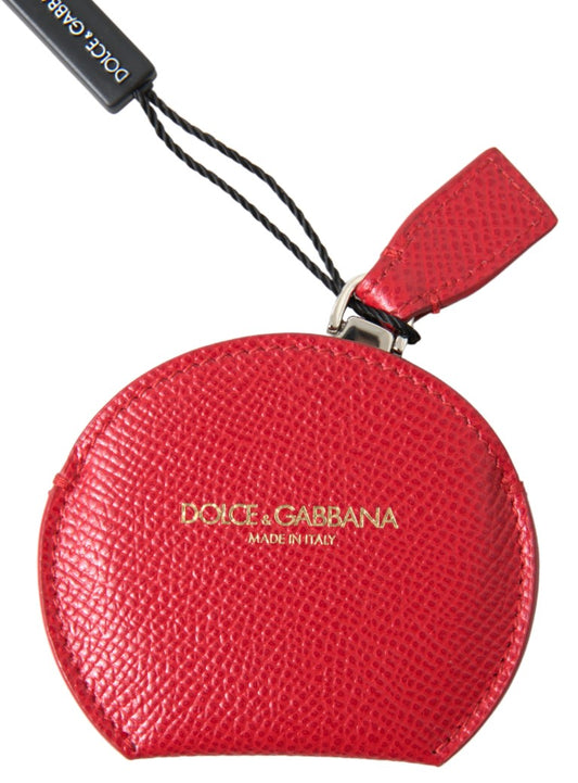 Dolce & Gabbana Rode Kalfsleren Handspiegelhouder