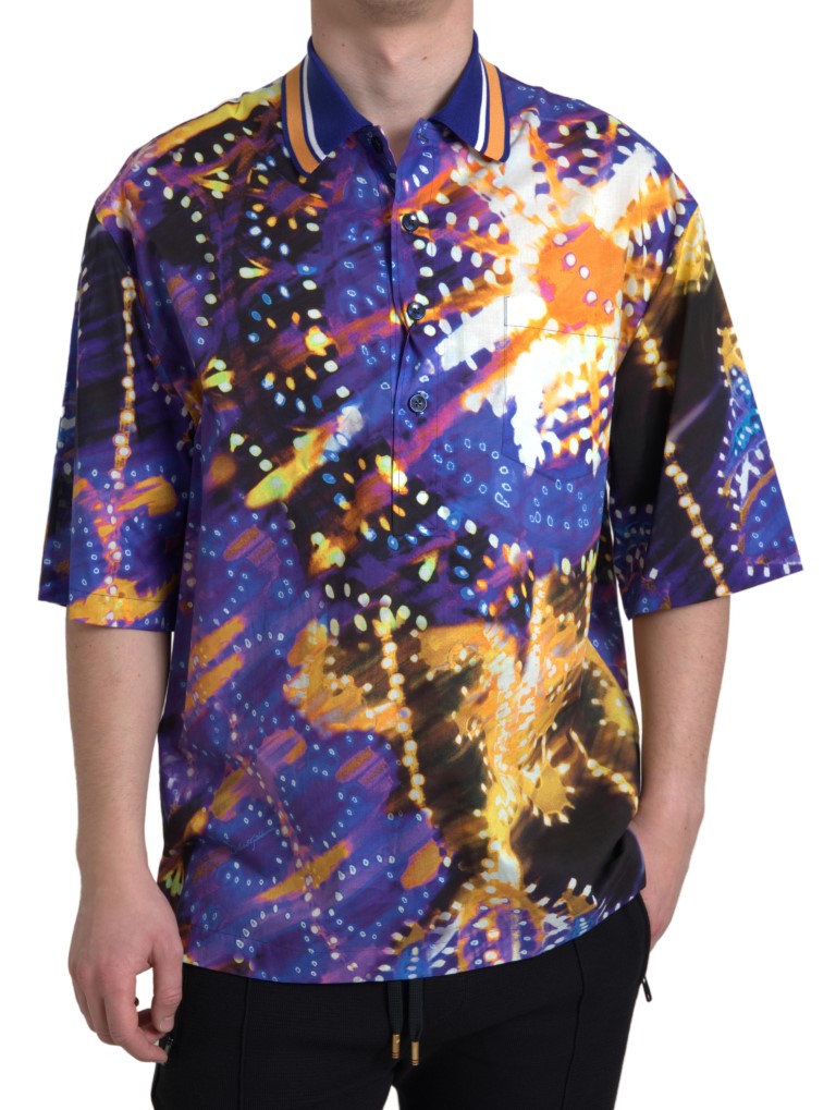 Polo en coton à imprimé Luminaire Dolce &amp; Gabbana pour homme