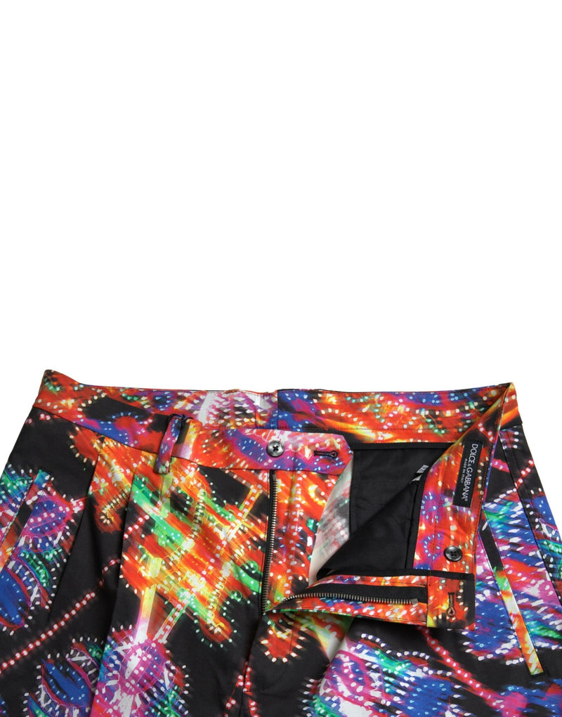 Shorts Bermuda en coton à imprimé multicolore pour homme de Dolce &amp; Gabbana
