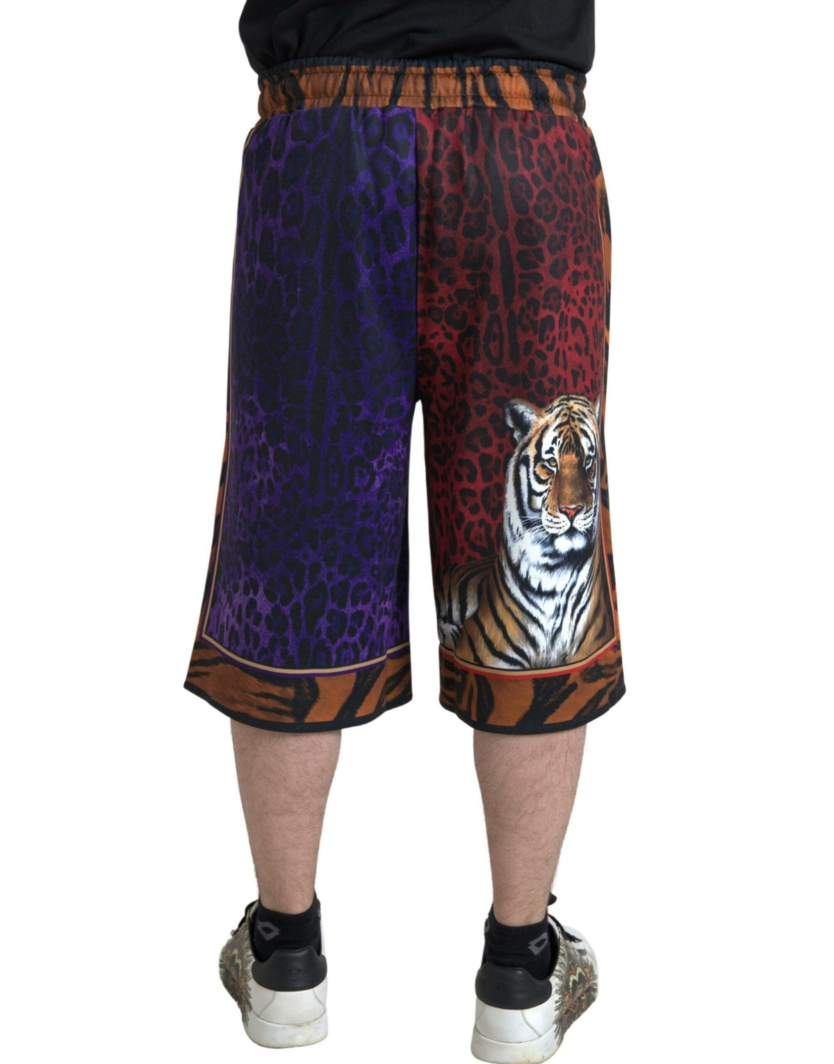 Short de bain bermuda pour homme Dolce &amp; Gabbana à imprimé tigre multicolore
