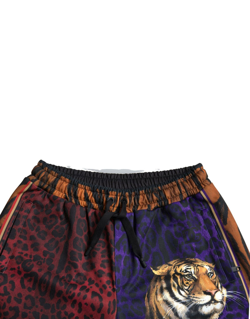 Short de bain bermuda pour homme Dolce &amp; Gabbana à imprimé tigre multicolore